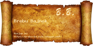 Brebu Bajnok névjegykártya